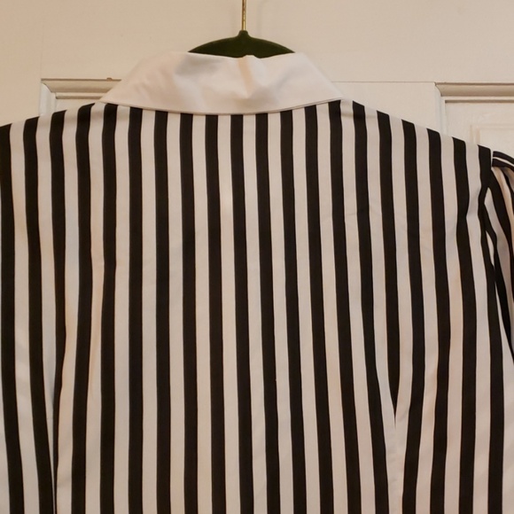 Ladies Long Sleeve Black & White Blouse SZ 3XL - Picture 6 of 8